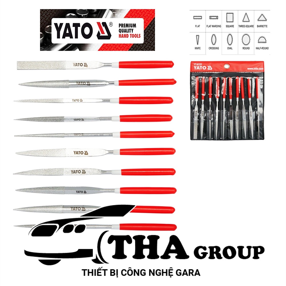 Bộ giũa kim 10 chi tiết Yato YT-6151