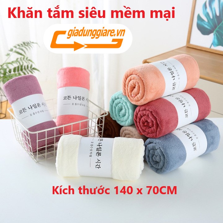 KHĂN TẮM HÀN QUỐC (140x70cm) khăn quấn trẻ em cao cấp siêu mềm mịn dùng đa năng cho gia đình và khách sạn - giadunggiare