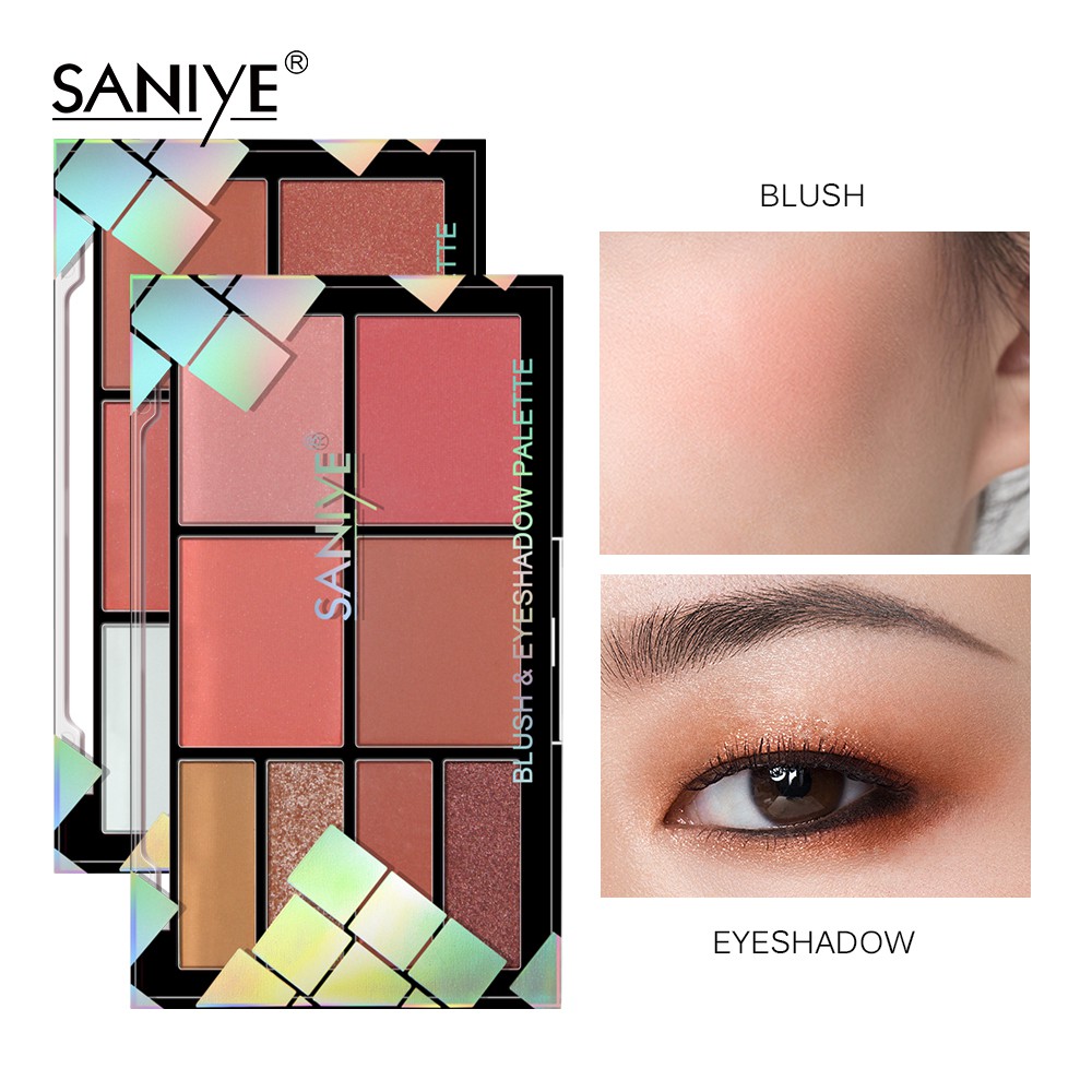 Bảng phấn mắt kết hợp phấn má hồng SANIYE 8 màu chuyên dụng E0827 | BigBuy360 - bigbuy360.vn
