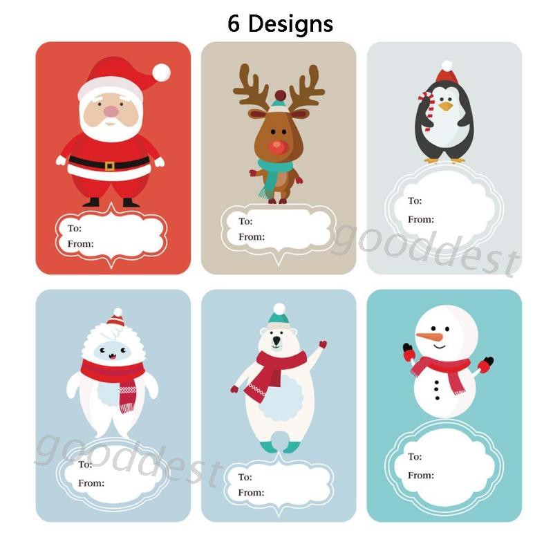 Set 250 Nhãn Dán Trang Trí Phong Cách Giáng Sinh Đáng Yêu