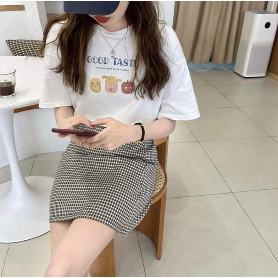 Sét Áo Phông Hình Siu Kute Kèm Chân Váy Samsam4896