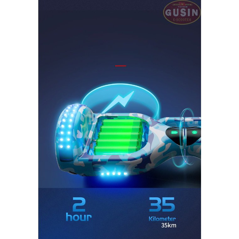 xe điện tự cân bằng chính hãng GuSin 6.5inch Màu Luxury / Có video test / cam kết bảo hành 2 năm
