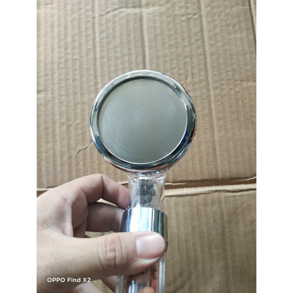 Bộ tay sen tăng áp nhựa Hàn Quốc - Hạt tăng áp Nano