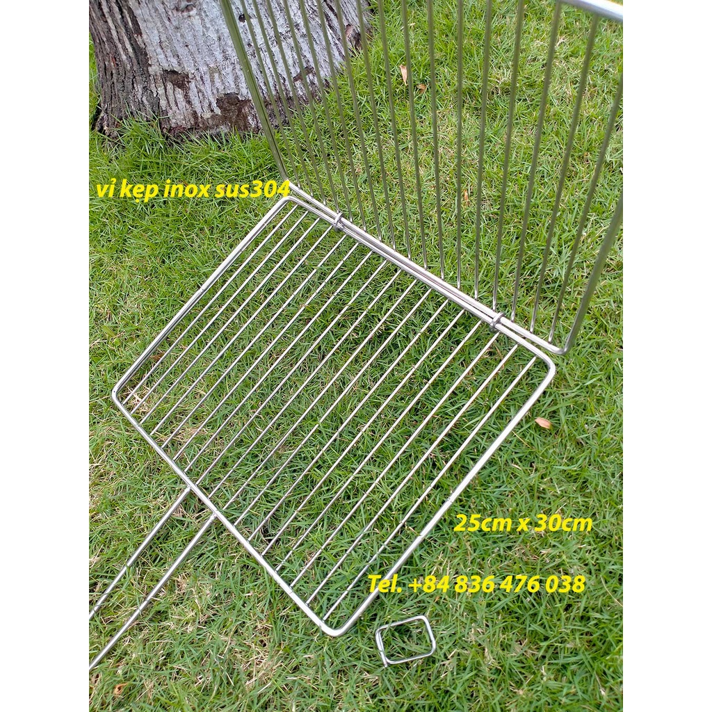 Vỉ nướng inox sus304 cao cấp - hoàn ngay 200% nếu bị gỉ sét - đủ các kích thước lớn nhỏ