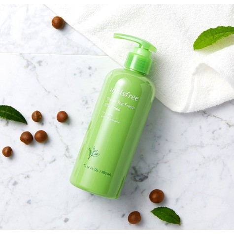 (hàng Mới Về) Dầu Gội Trà Xanh Tươi Mới Da Đầu Jeju 300ml Innisfree