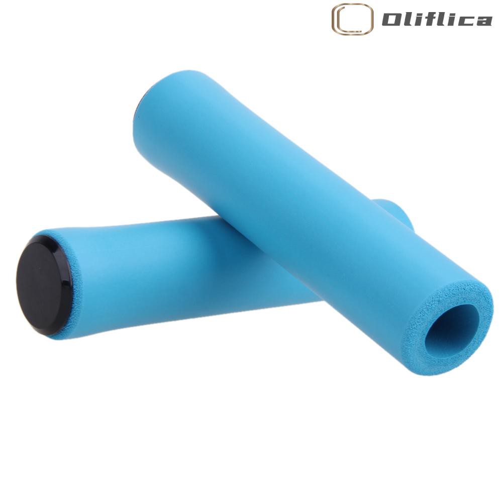 1 Cặp Vỏ Bọc Tay Lái Xe Đạp Bằng Silicone Siêu Nhẹ Chống Trượt