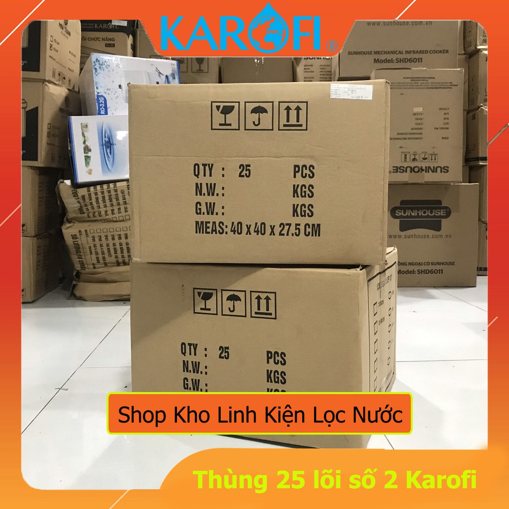 Thùng 25 Lõi Lọc Nước Số 2 Karofi Smax Duo 2 Activated Carbon Chính Hãng