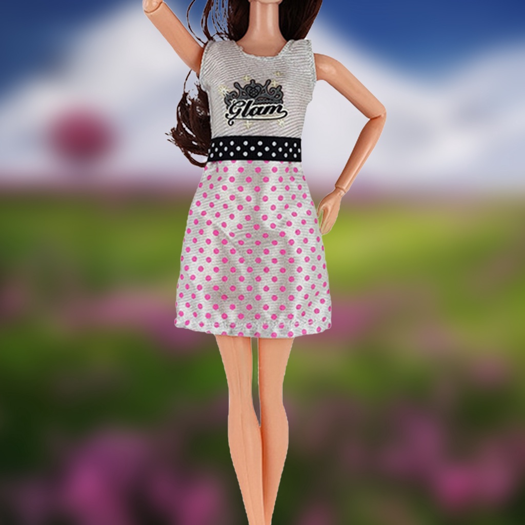 Đầm Ngắn Thân Thiện Với Da Cho Búp Bê