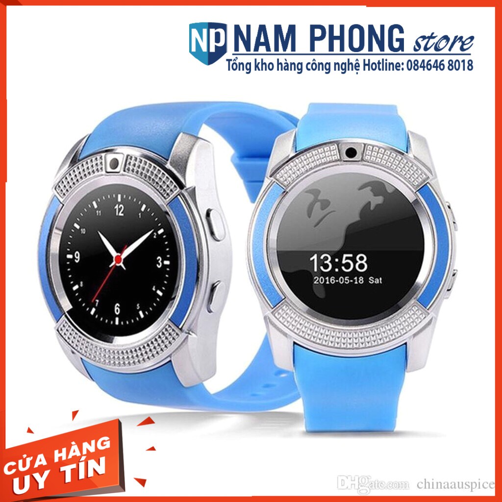 Đồng hồ thông minh V8 - Nghe gọi 2 chiều, nghe nhạc, chụp hình - Hỗ trợ Tiếng Việt