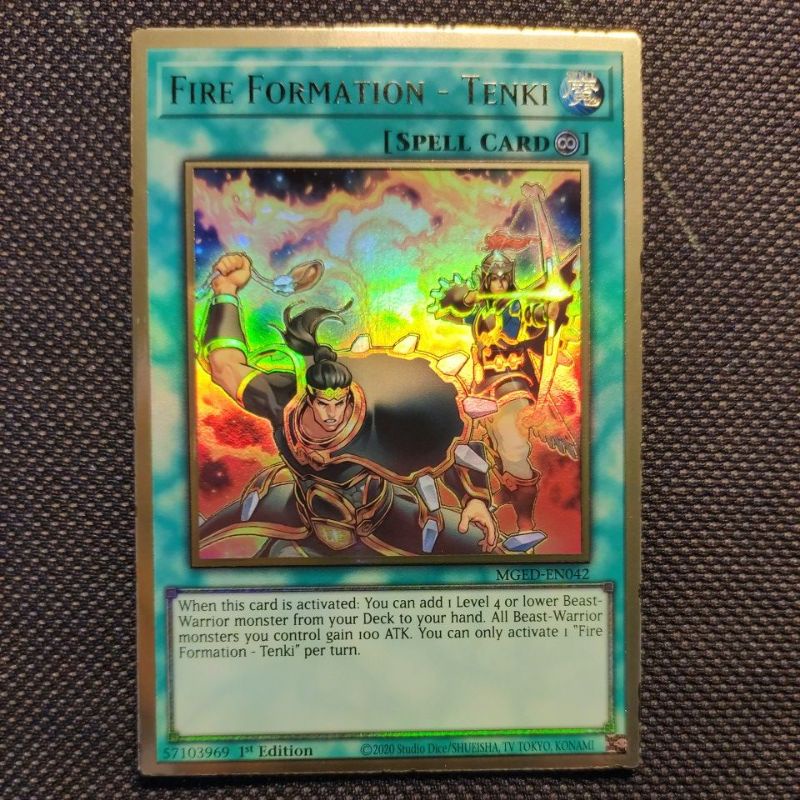 Thẻ bài Yugioh: Fire Formation - Tenki - MGED-EN042 - Premium Gold Rare
