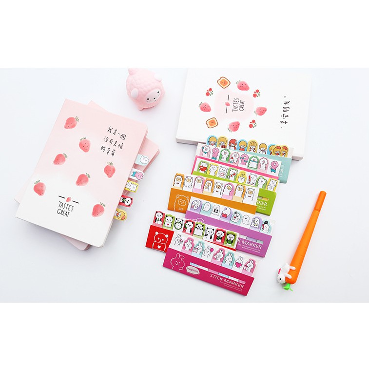 Giấy note đánh dấu, bookmark hoạt hình