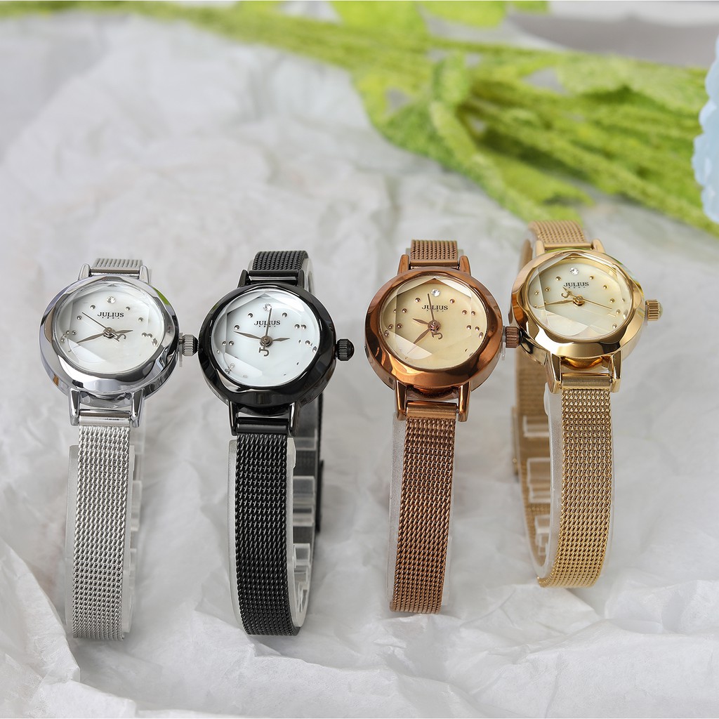 Đồng hồ nữ JULIUS JA482 dây thép vàng | Julius Official | BigBuy360 - bigbuy360.vn