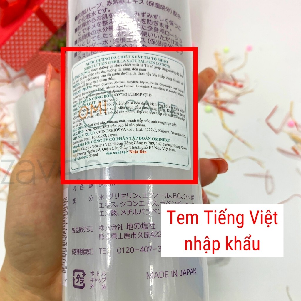 Nước Hoa Hồng DOKUDAMI Toner Tía Tô Natural Skin Lotion Nhật Bản Làm Dịu Da Ngừa Thâm (500ml) | BigBuy360 - bigbuy360.vn