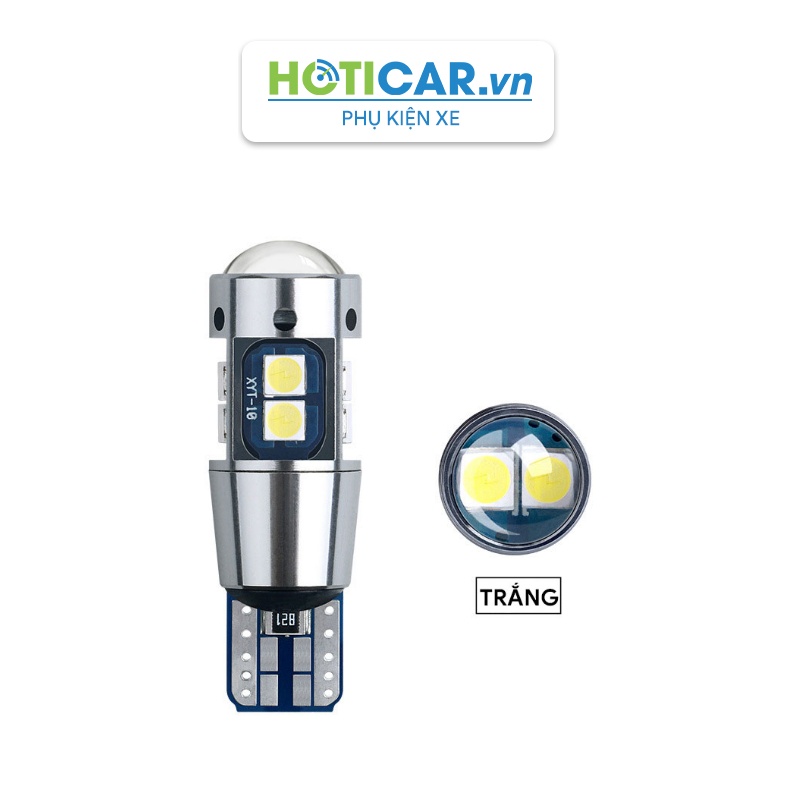 Đèn led xi nhan, demi, đọc sách, trần, cốp, đồng hồ taplo chân T10 chip 3030 T103030-10