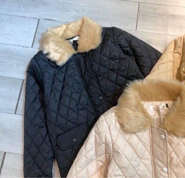 Áo phao lông vũ chần trám.