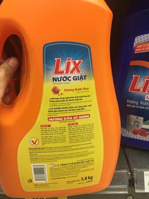 Nước giặc Lix hương nước hoa 3.8 kg