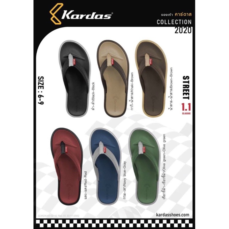 [KarDas แท้จริง]Dép Kẹp Nam Cao Su Kardas siêu dẻo (nhập khẩu thái lan sie 39-43)