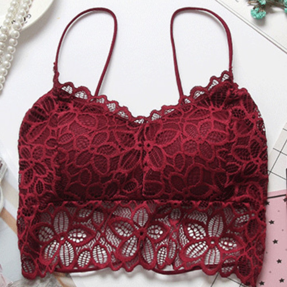 Áo lót hai dây phối ren sexy không gọng cho nữ | BigBuy360 - bigbuy360.vn