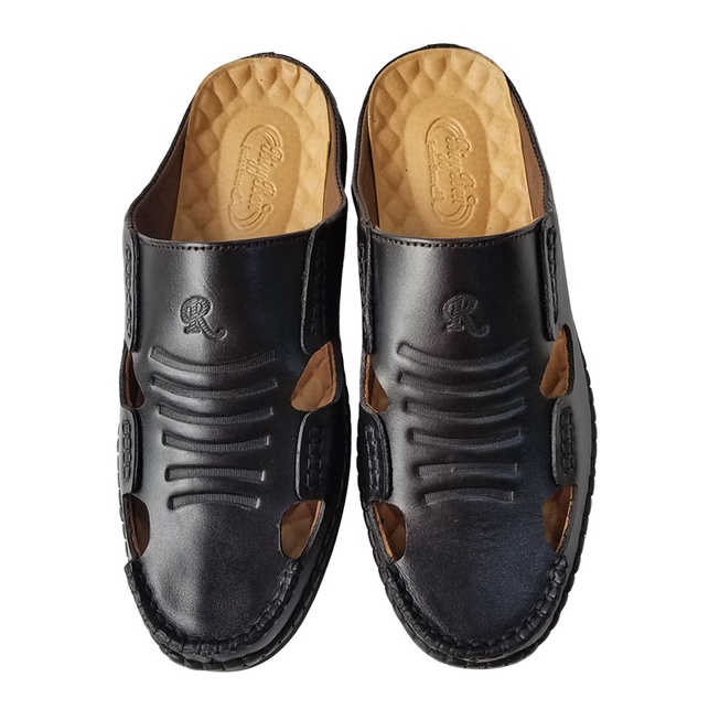 Dép bít đầu rọ nam da bò thật BIGBEN cao cấp SB92