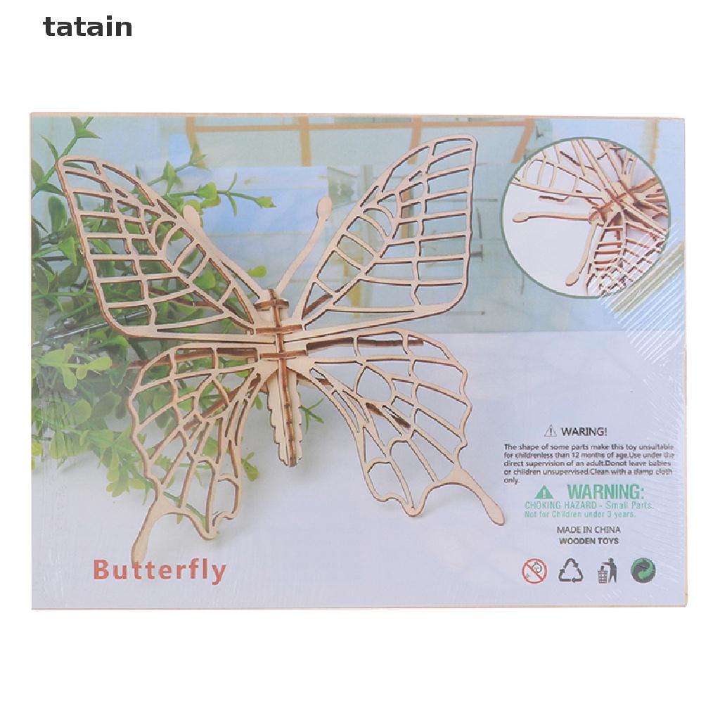 [TAT] Baby Toy 3D Puzzle DIY Jigsaw Board Wooden Puzzle Insect Animal Handmade Toy CVX