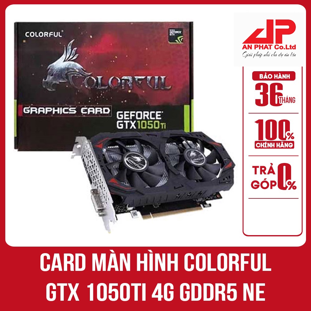 Card màn hình NVIDIA GTX 1050Ti 4G Chính Hãng Bh 36Th