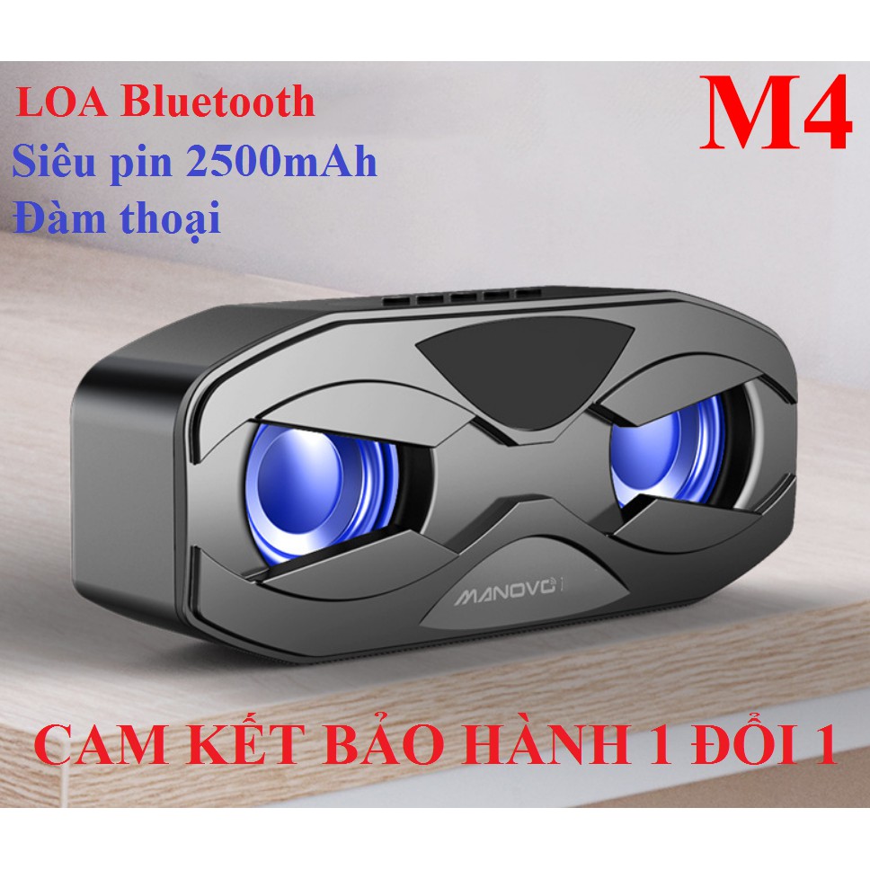 Loa bluetooth 5.0 bas mạnh, pin khủng MANOVO M4