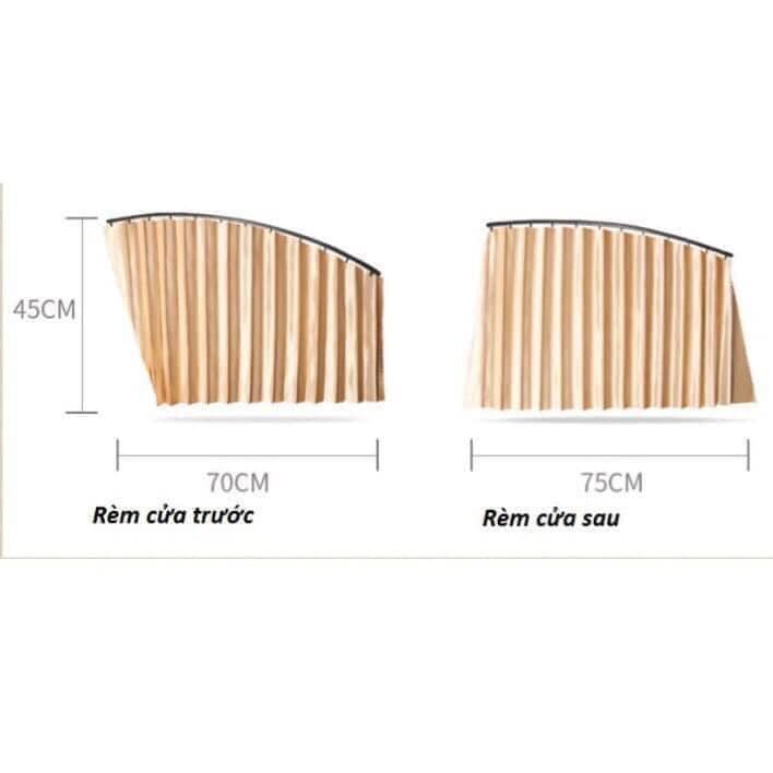 Bộ 4 Rèm Che Nắng Hút Nam Châm Tiện Lợi Dành Cho Ô Tô