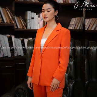 Áo BLAZER Nữ Cam 1 nút G.Mac 0620BLOR1