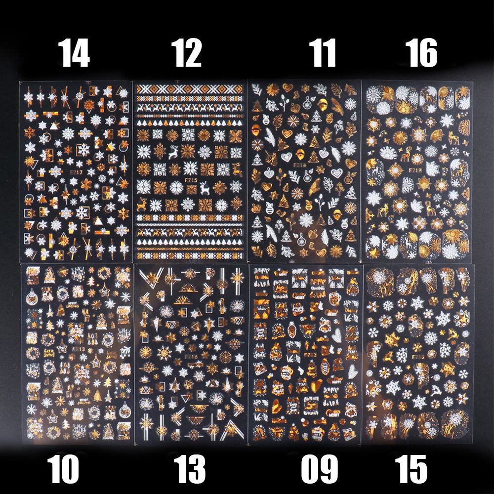 Đề Can Gel UV Hình Bông Tuyết 3D Trang Trí Móng Tay Nghệ Thuật DIY