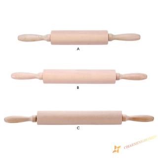 Solid Wood Rolling Pin Baking Cookies Biscuit Fondant Cake Dough Roller