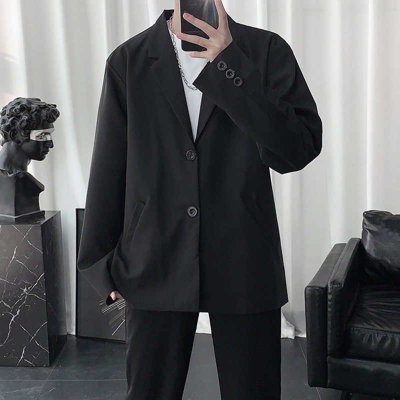 Men's suit Black top Outerwear Casual business trend jacket