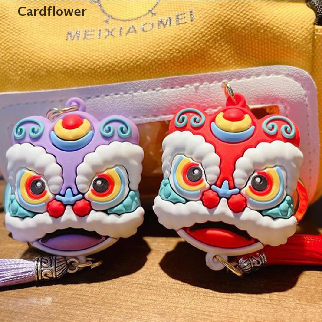 < Cardflower > Móc Khóa Hình Đầu Sư Tử Nhảy Múa Phong Cách Trung Quốc Trang Sức / Móc Khóa / Túi Xách