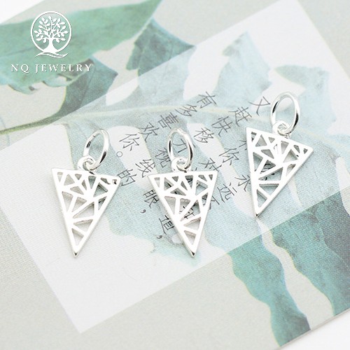 Charm bạc mặt tam giác treo - NQ Jewelry