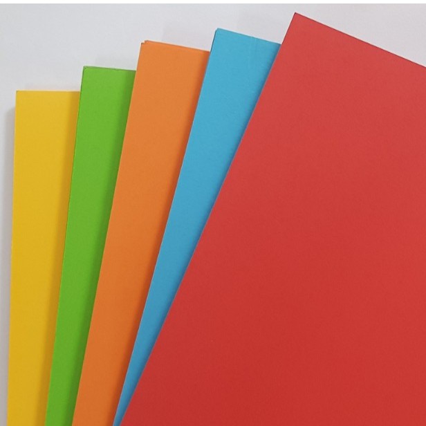 Giấy bìa màu A4 160gsm - 100 tờ - trộn 5 màu