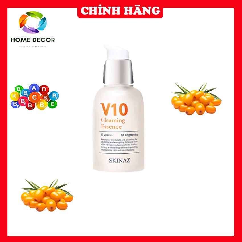 [Chính Hãng]Tinh Chất Dưỡng Trắng Da V10 Gleaming Essence Skinaz,Tinh Chất Dưỡng Trắng Da V10 Skinaz Hàn Quốc, Serum V10