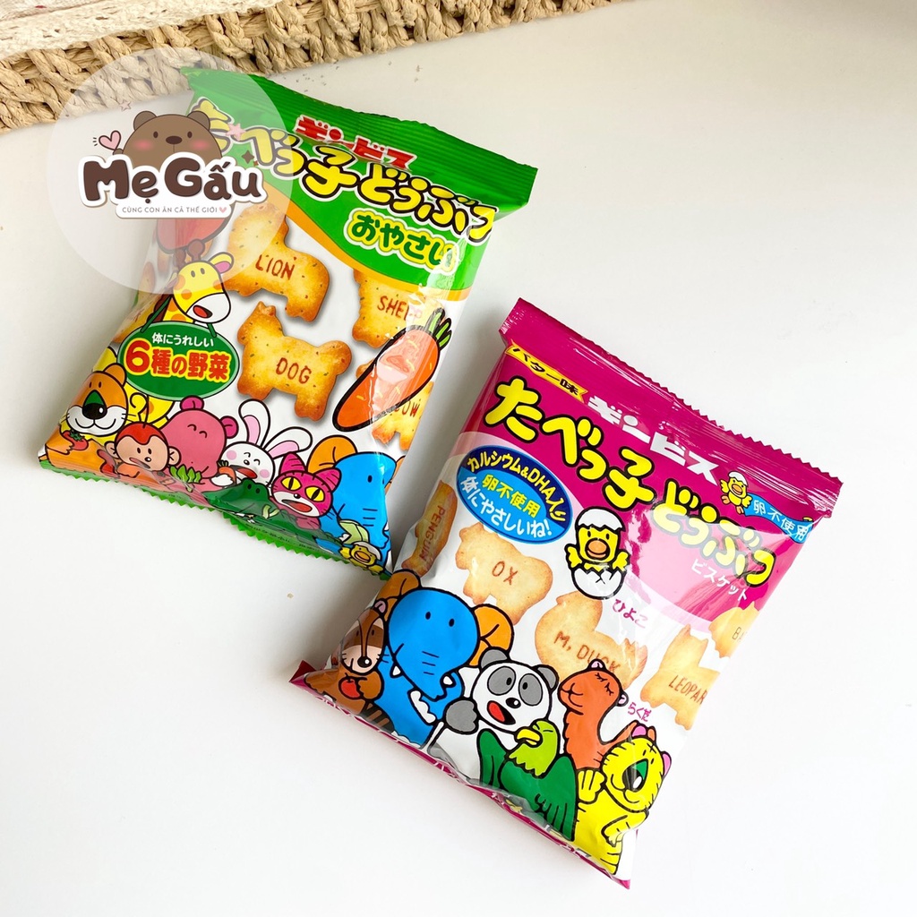 Bánh Quy Tươi Ginbis Hình Thú Bổ Sung DHA Cho Bé