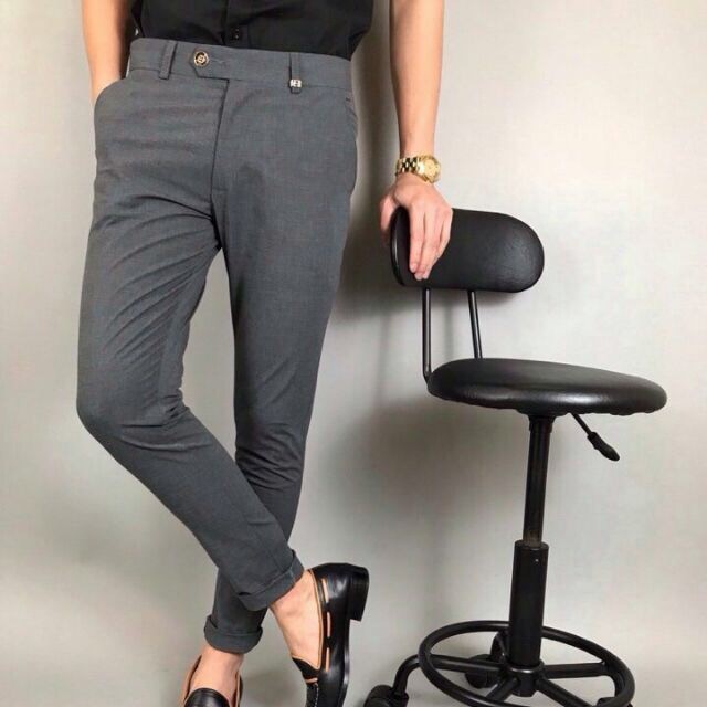 Quần âu nam Vải Tuyết Hàn, quần tây nam chống nhăn chất liệu tốt(Ghi Xẫm) | BigBuy360 - bigbuy360.vn