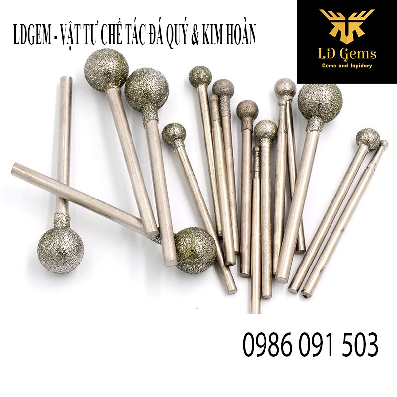 10 mũi bí  Cốt 2.35mm  chuyên dụng mài, chạm, khắc tượng ngọc, đá quý, đá thô, đá cảnh