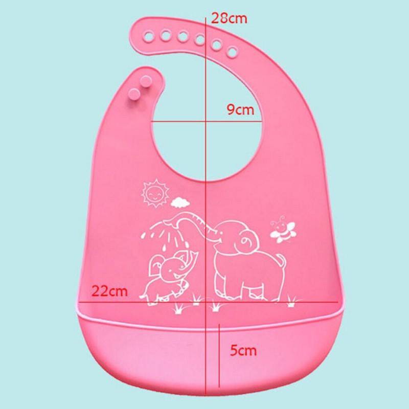 Yếm ăn dặm silicon siêu nhẹ chống dính cho bé
