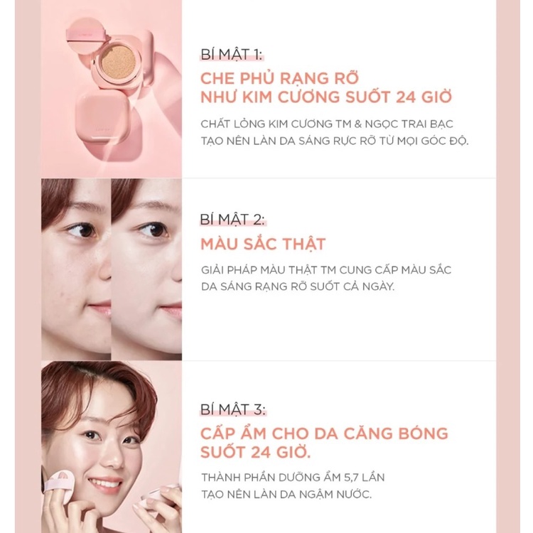 Phấn Nước Căng Bóng Cho Da Thường Và Da Khô 24H Laneige Neo Cushion Glow 15g