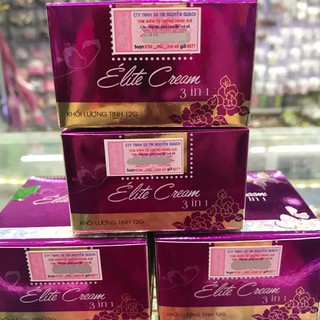 SĨ 12 HŨ Kem bướm Nguyễn Quách cty - kem con bướm tím Elite Cream 3in1 tem đầy đủ