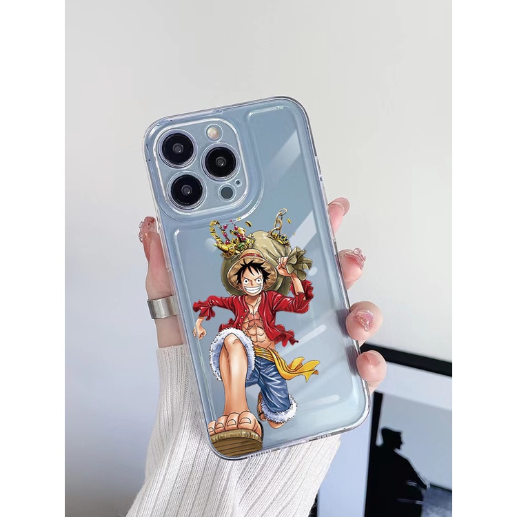 Ốp Điện Thoại TPU Gel Trong Suốt In Hoạt Hình One Piece Cho iPhone 13 Pro Max 14 12 iPhone 11 XR 8 7 SE 2022