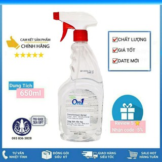 Dung dịch xịt khuẩn On1 - 650ml (Mẫu cũ, tem 99.9%) - Sạch khuẩn nhanh.