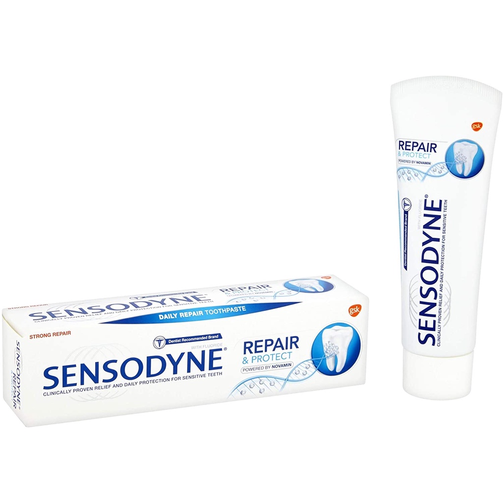 SENSODYNE Repair &amp; Protect 100gr Kem Đánh Răng Phục hồi răng nhạy cảm ngừa sâu răng giảm ê buốt [sensodyne / sénodyne]