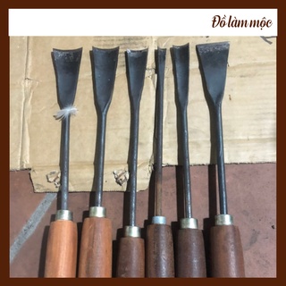 Lẻ 1 cây đục chuyên dùng chạm khắc gỗ dài mỏng lưỡi vũm móng đầu cong vòm đục đẽo chi tiết nhỏ khó