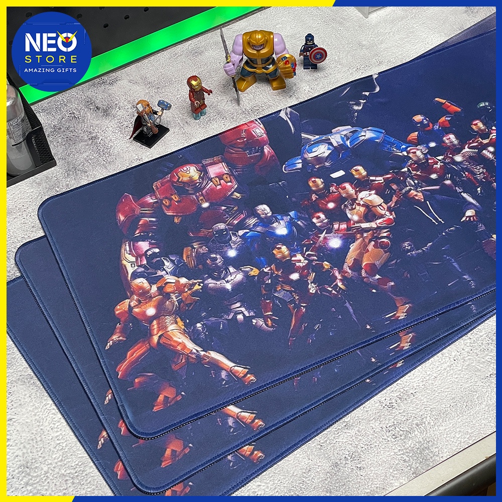 Tấm lót chuột Marvel Ironman giá rẻ - Lót chuột và Bàn phím chơi game cỡ lớn Ngưới Sắt