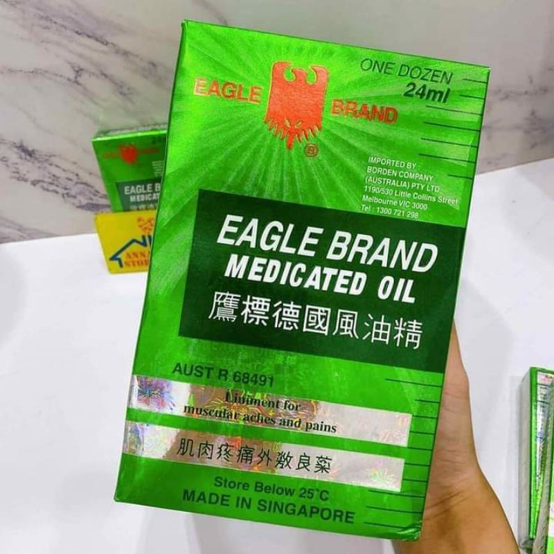 Dầu xanh con ó EAGLE BRAND MEDICATED OIL [HÀNG XÁCH TAY] | BigBuy360 - bigbuy360.vn