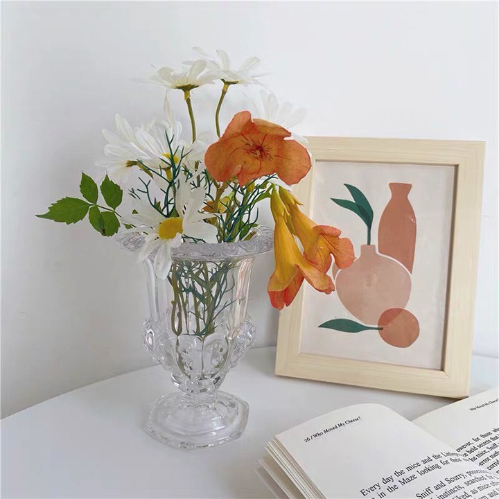 🌸Ly cắm thủy tinh bày phật thủ, chén cắm quả trang trí nhà cửa nhiều kích cơ