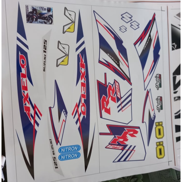 tem rời axelo RR xanh trắng