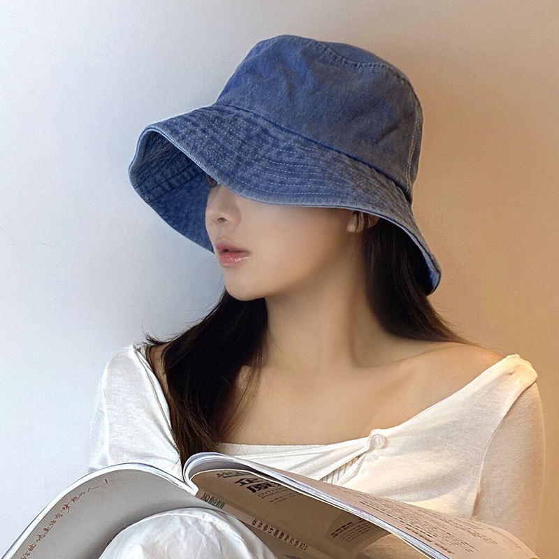 Nón Tai Bèo Denim Chống Nắng Phong Cách Nhật Bản Thời Trang Xuân Hè Dễ Phối Đồ Cho Nữ